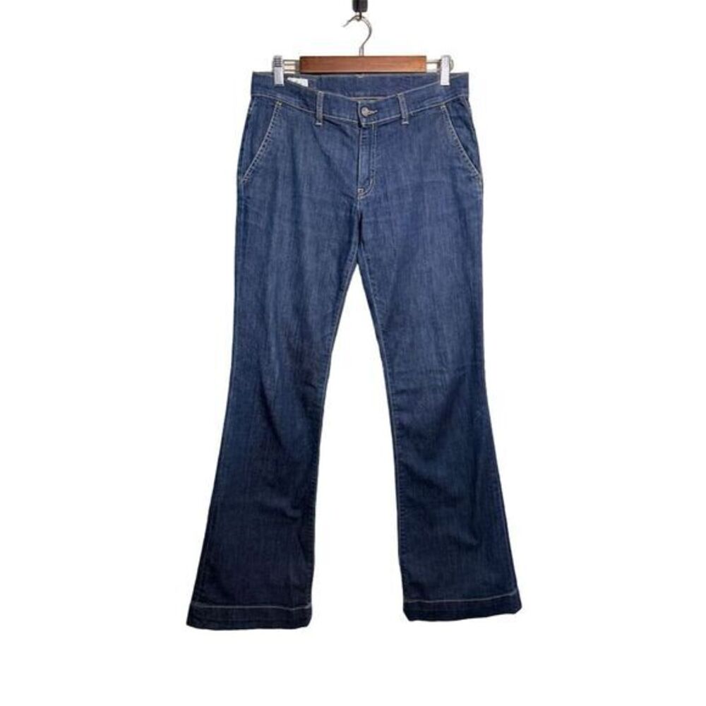 Lacoste Women's Flare Jeans Size 40 Dark Wash Blue Denim